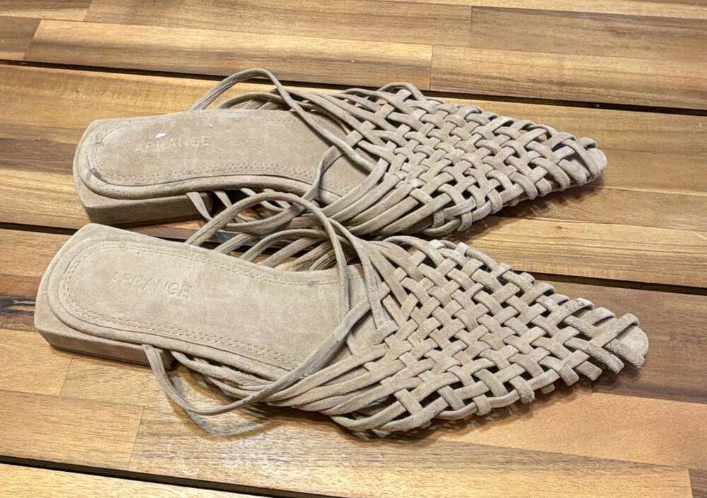 Arrange Zadie Premium Suede Woven Flat Mules